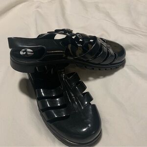 Ju Ju Black Women's Jelly Sandals Size 11